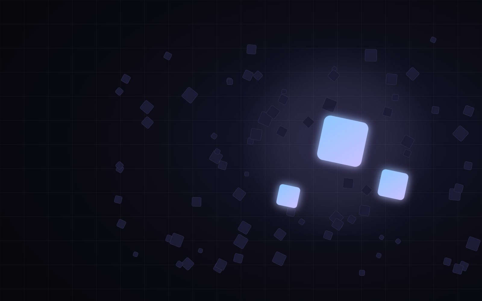 Illustration: sugar crystals, most dimmed and a few lit
